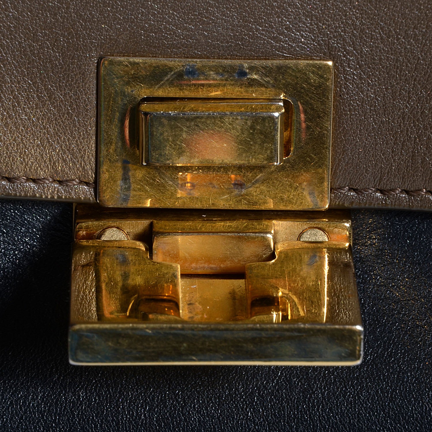 Celine Calfskin and Suede Large Trapeze Tri-Color Cobalt 5 of 7