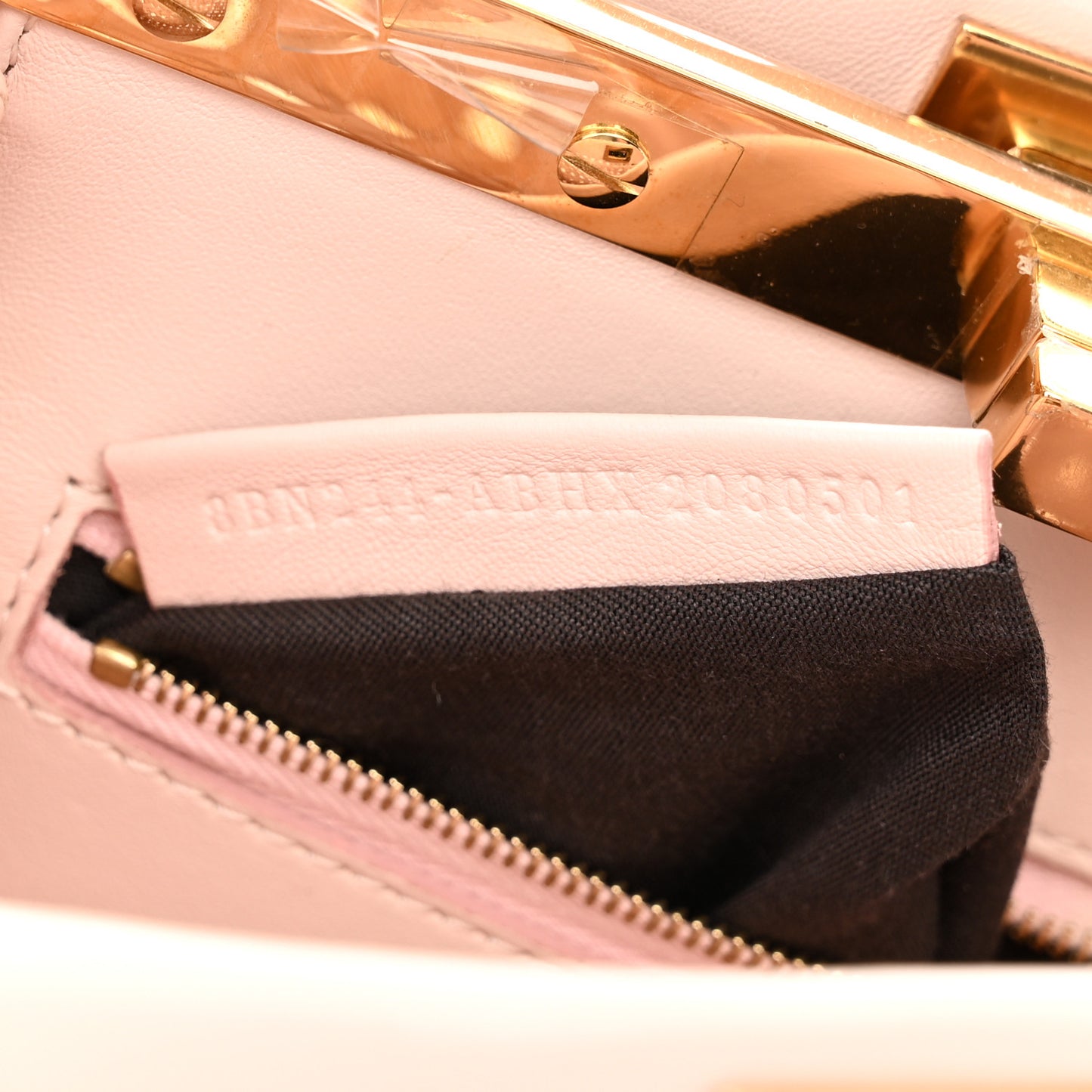 Nappa Woven Mini Peekaboo Iconic Satchel Rosa Confetto