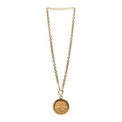 Chanel Medallion CC Chain Necklace Gold 3 of 6