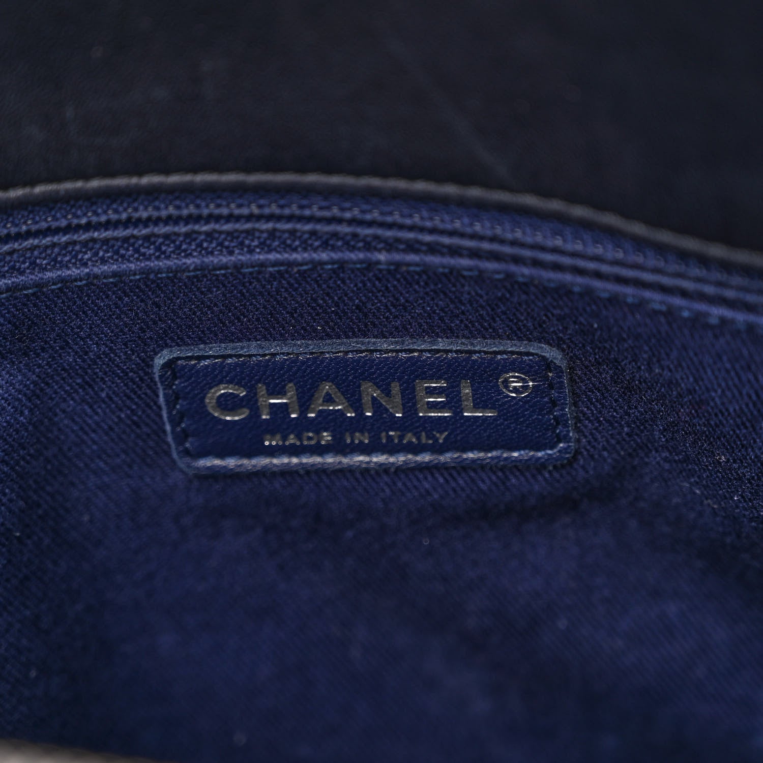Chanel Lambskin Quilted Shoulder Bag Navy Blue 7 of 11
