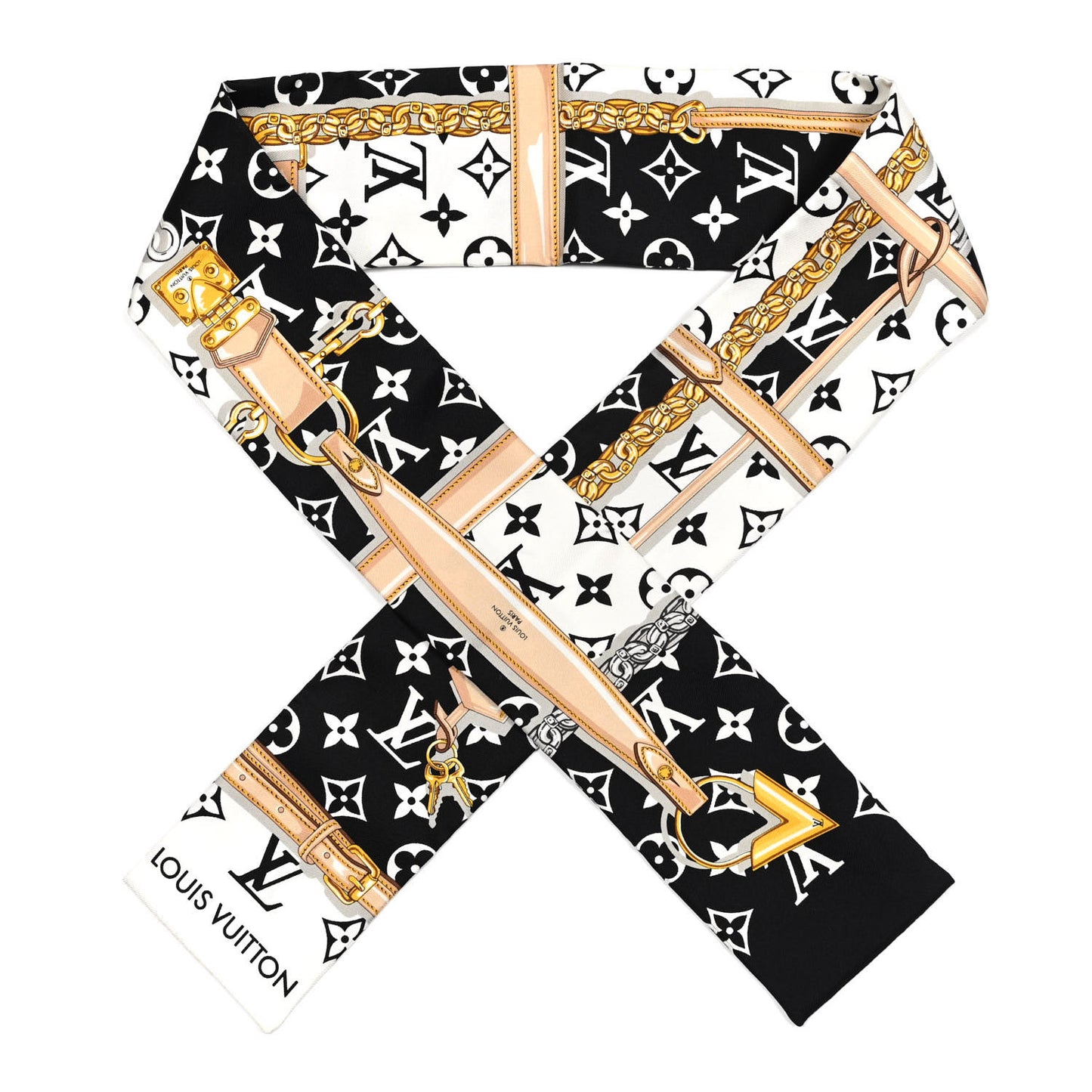 Silk Monogram Confidential Bandeau Black