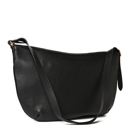 Gucci Grained Calfskin Logo Half Moon Hobo Black 2 of 14
