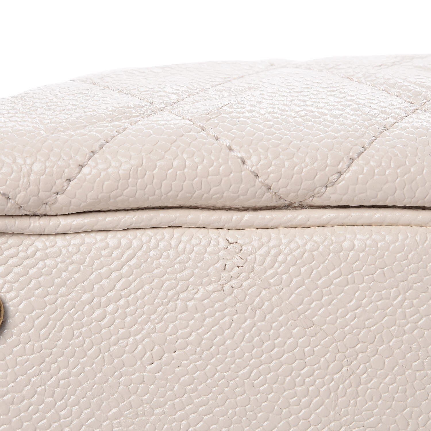 Chanel Glazed Caviar Quilted Small Shiva Tote Dark White 10 of 16