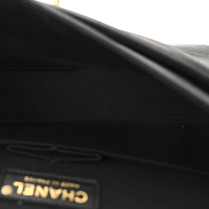 Chanel Metallic Grained Calfskin Medium Classic Pure Double Flap Gold Black 5 of 10