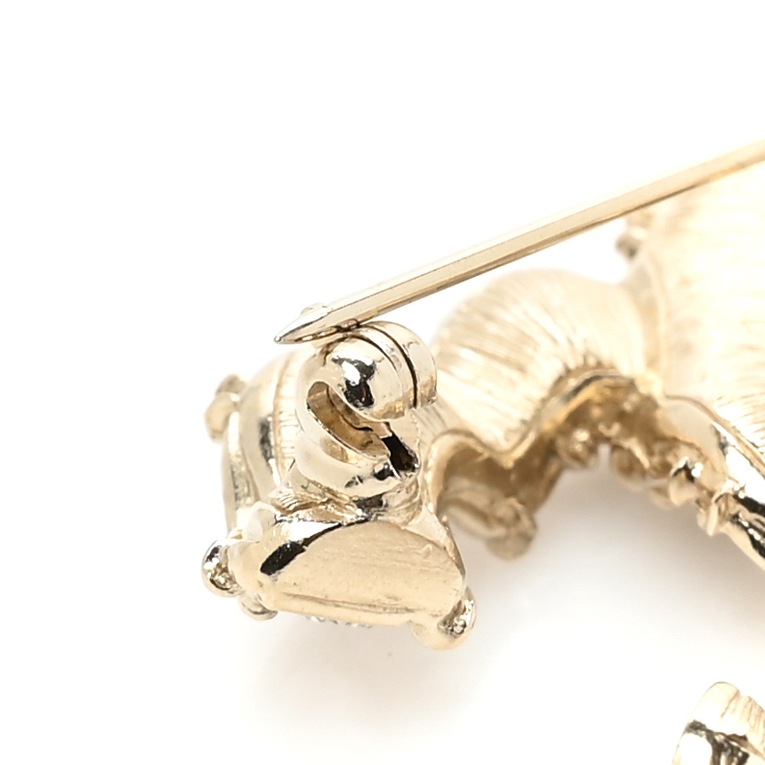 Chanel Crystal CC Camellia Express Brooch Gold 3 of 4