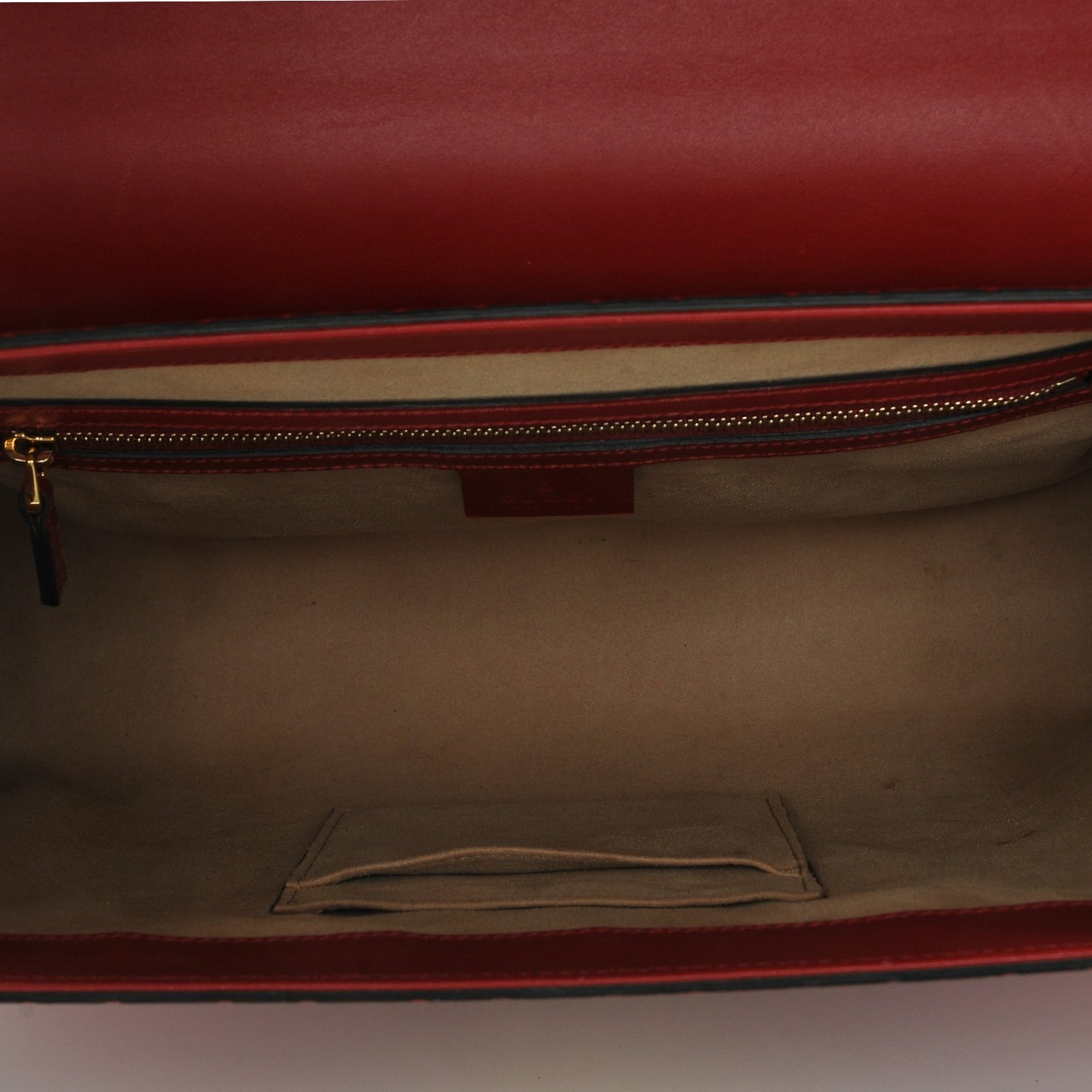 Guccissima Signature Medium Padlock Top Handle Bag Hibiscus Red