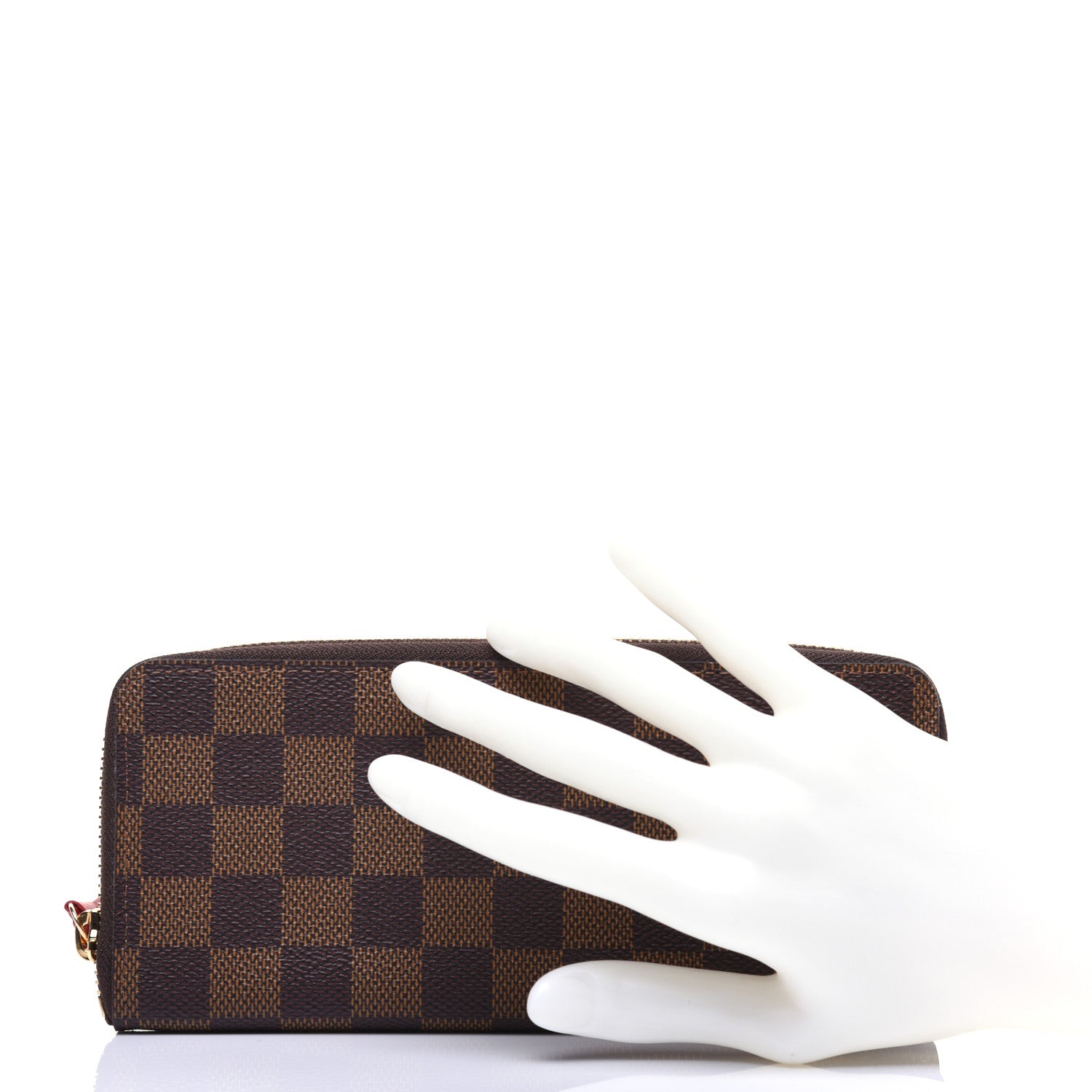 Louis Vuitton Damier Ebene Clemence Wallet Cherry 2 of 9