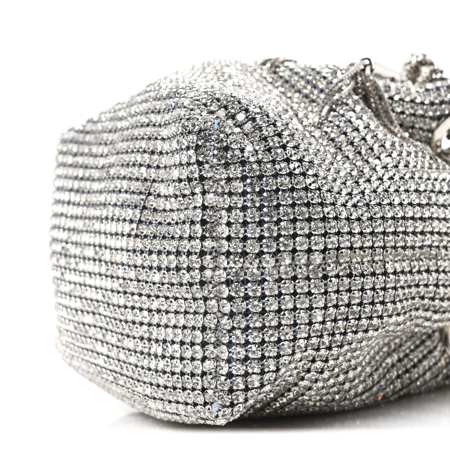 Jimmy Choo Satin Crystal Embellished Micro Bon Bon Bag Silver 9 of 9