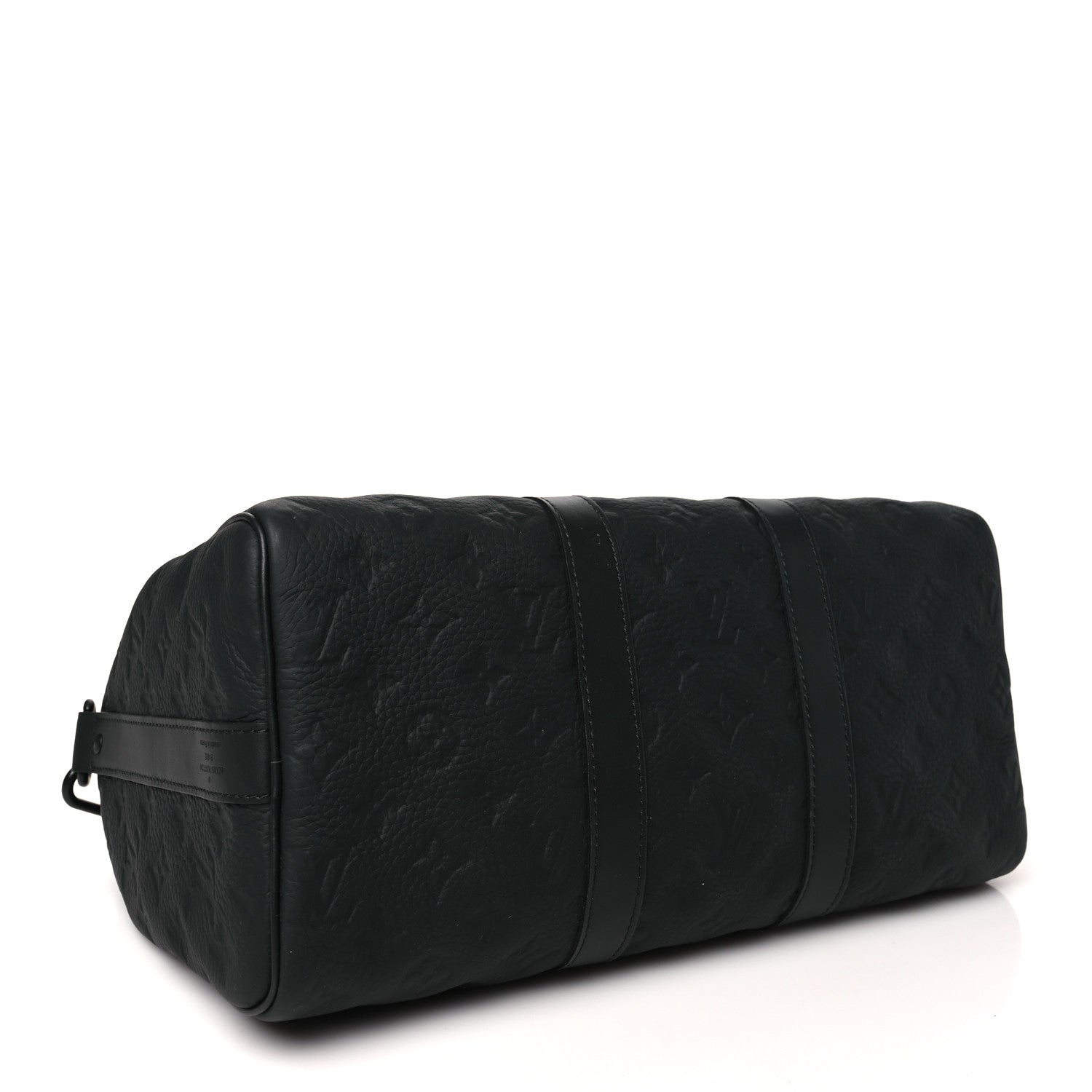 Louis Vuitton Monogram Taurillon Keepall Bandouliere 35 Black 4 of 9