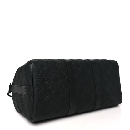 Louis Vuitton Monogram Taurillon Keepall Bandouliere 35 Black 4 of 9