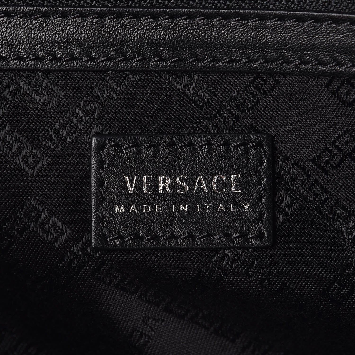 Versace Nylon Palazzo Astrology Zip Top Backpack Black 8 of 8