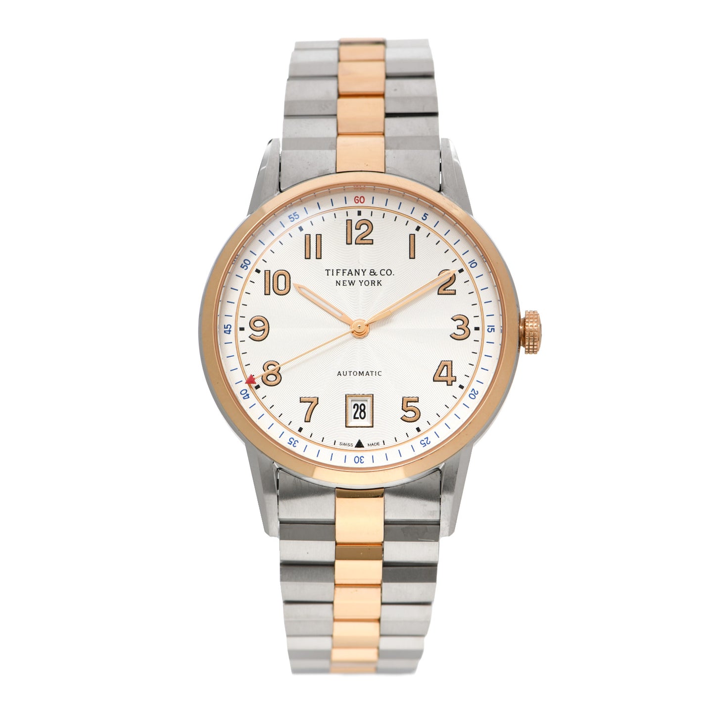 Stainless Steel 18K Rose Gold 40mm CT60 3-Hand Automatic Watch