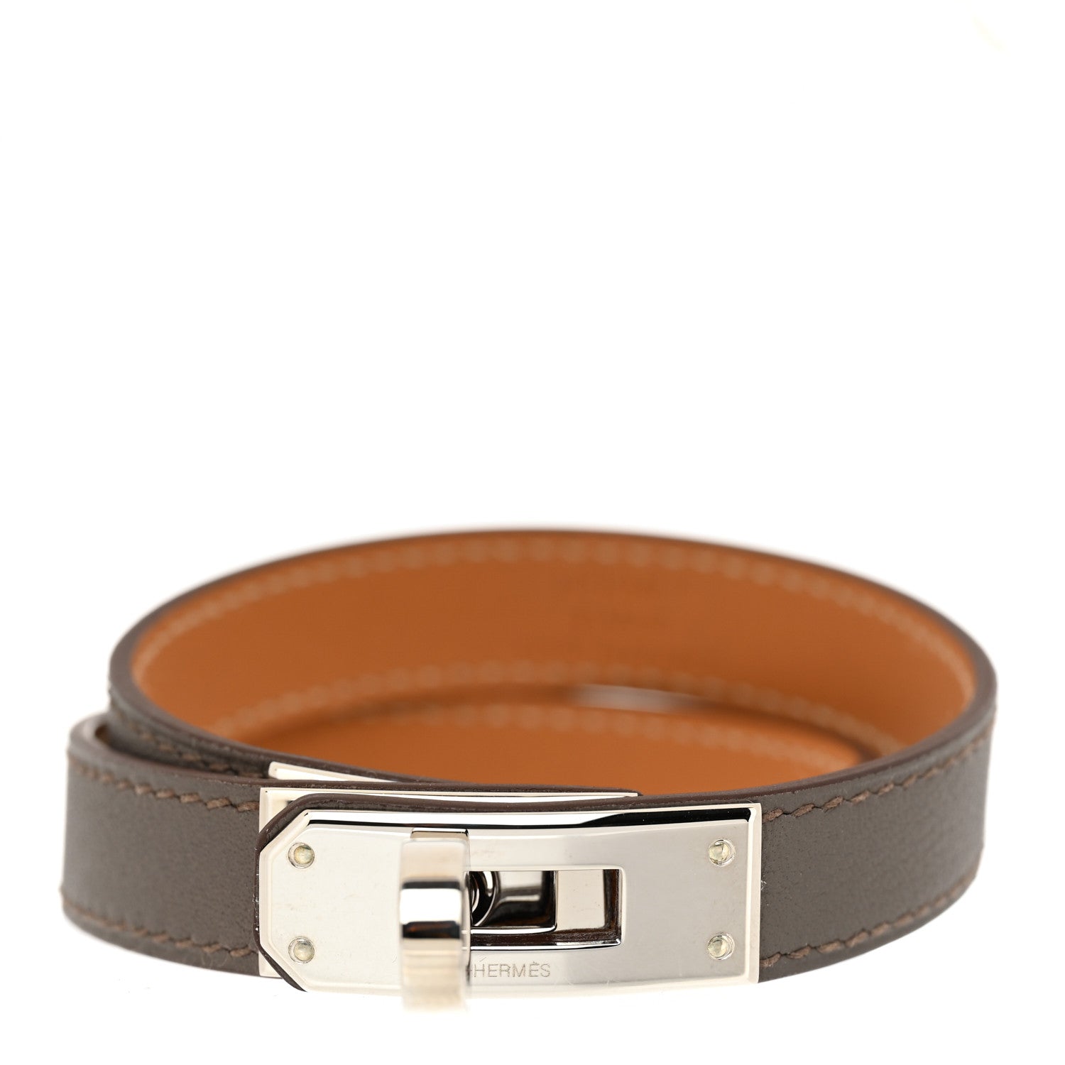 Hermes Swift Kelly Double Tour Bracelet M Etain 1 of 7