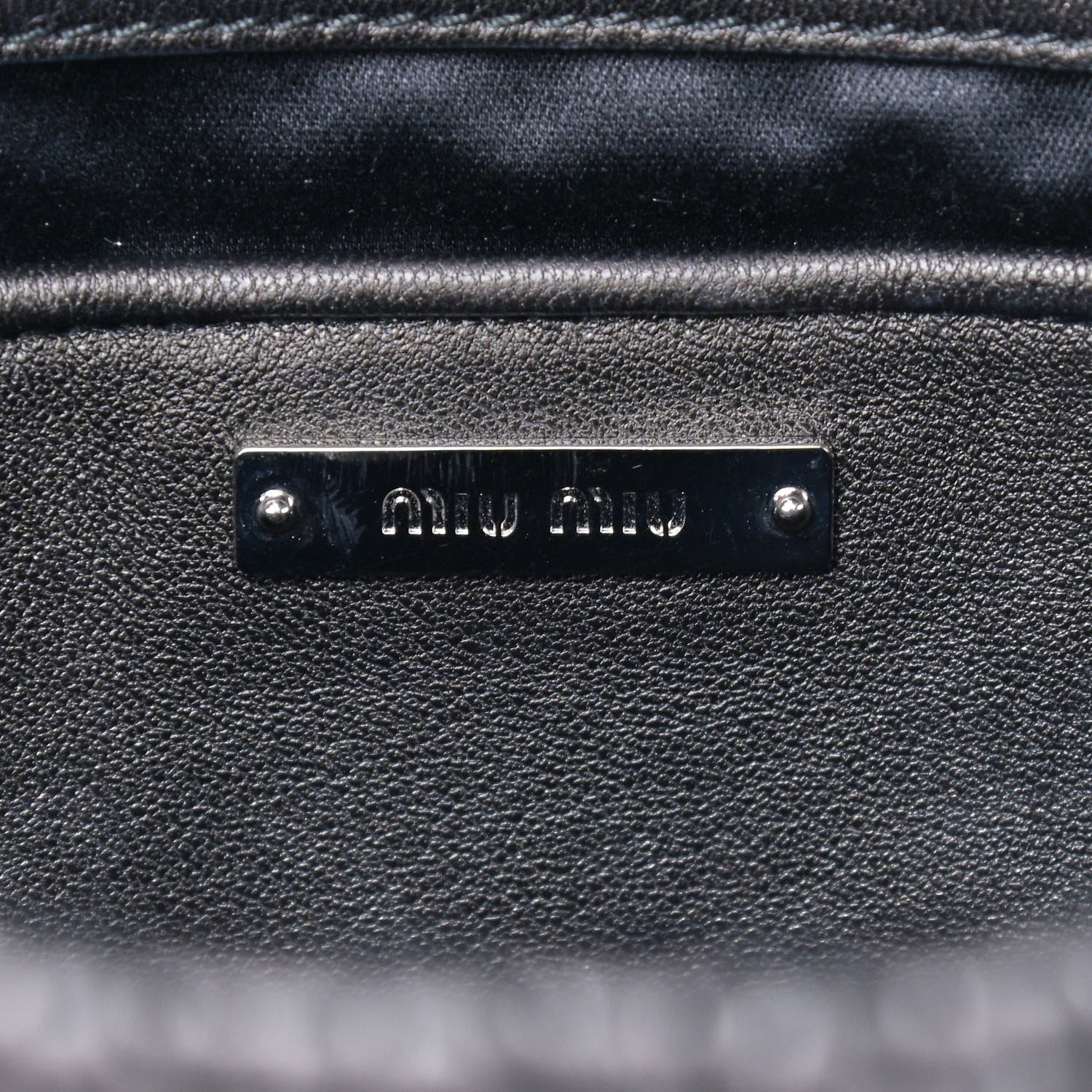 Miu Miu Nappa Matelasse Crystal Flap Clutch Black 8 of 8