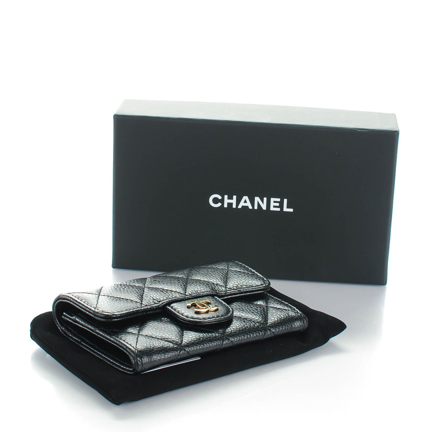 Chanel Caviar Quilted Flap Card Holder Black 4 of 8