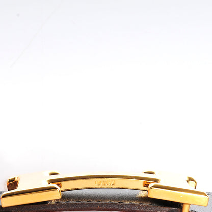 Hermes Box Togo Reversible Polished Constance 32mm H Belt 90 Black Gold 6 of 6