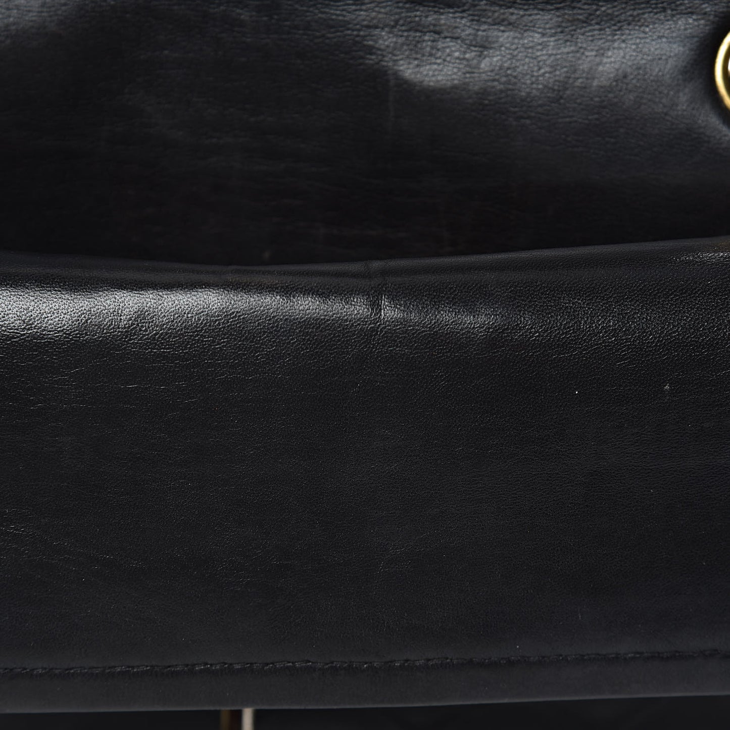 Lambskin Medium Single Flap Black