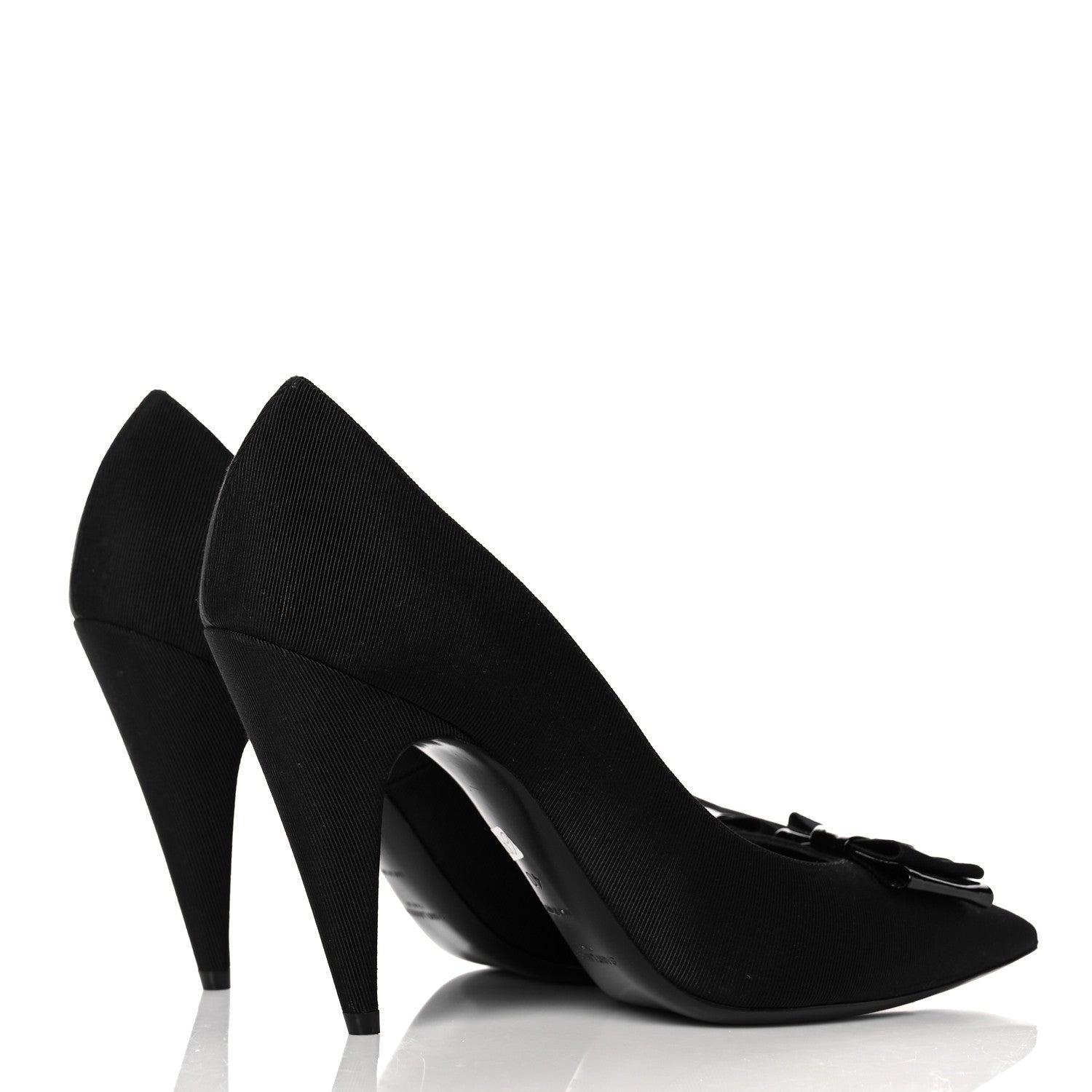 Saint Laurent Calfskin Bow Anais Pumps 40 Black 4 of 10