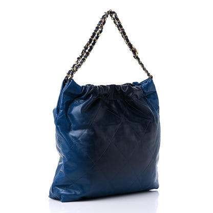 Chanel Shaded Calfskin Quilted Chanel 22 Blue Dark Blue 4 of 10