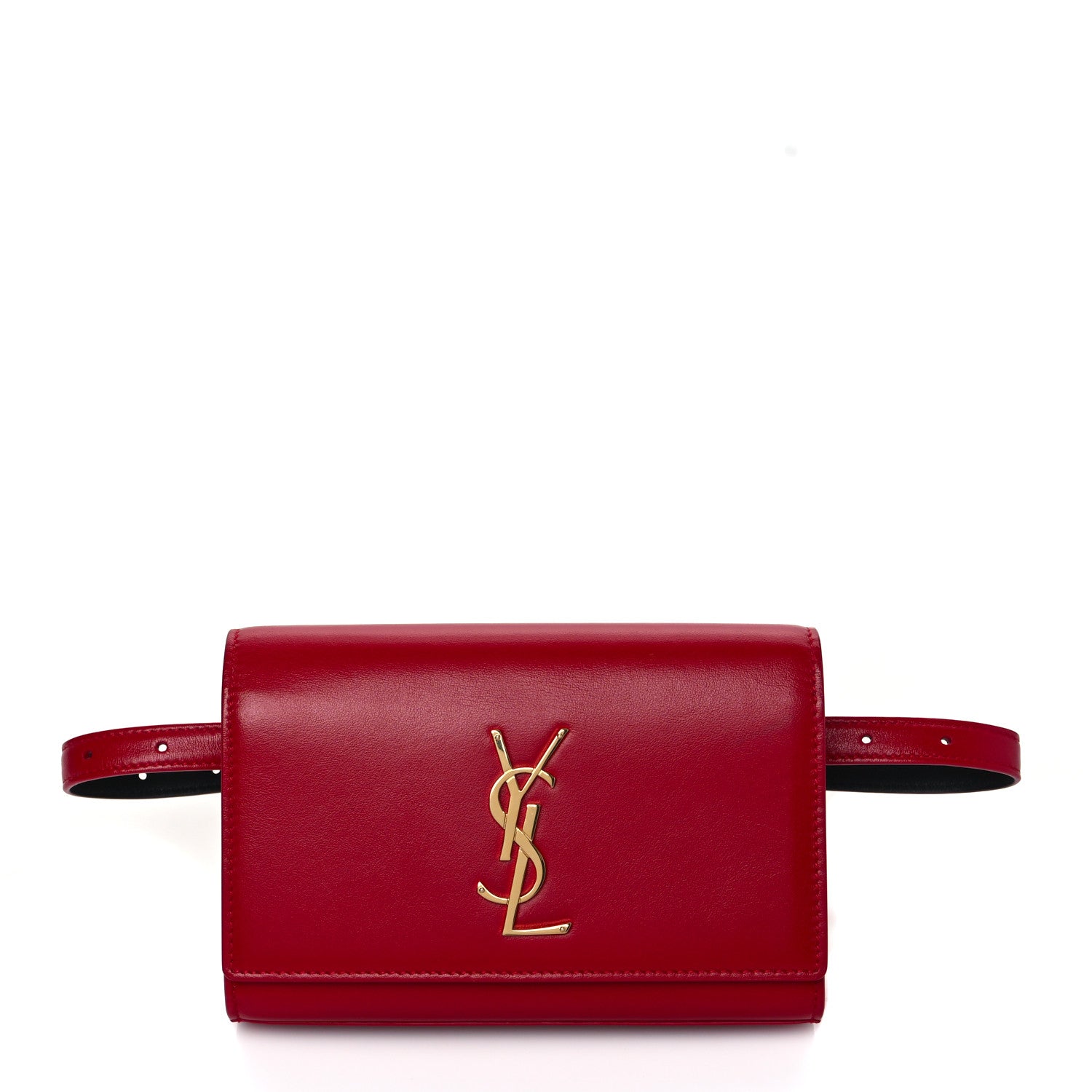 Saint Laurent Smooth Calfskin Monogram Kate Belt Bag Red 1 of 9