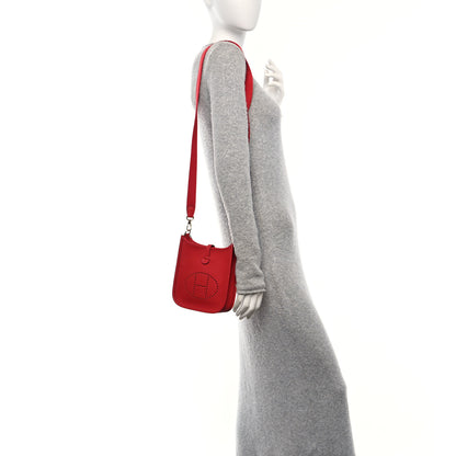 Hermes Taurillon Clemence Amazone Evelyne TPM Vermillion Rouge Vif 2 of 10