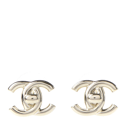 Chanel Metal CC Turnlock Earrings Gold 1 of 5
