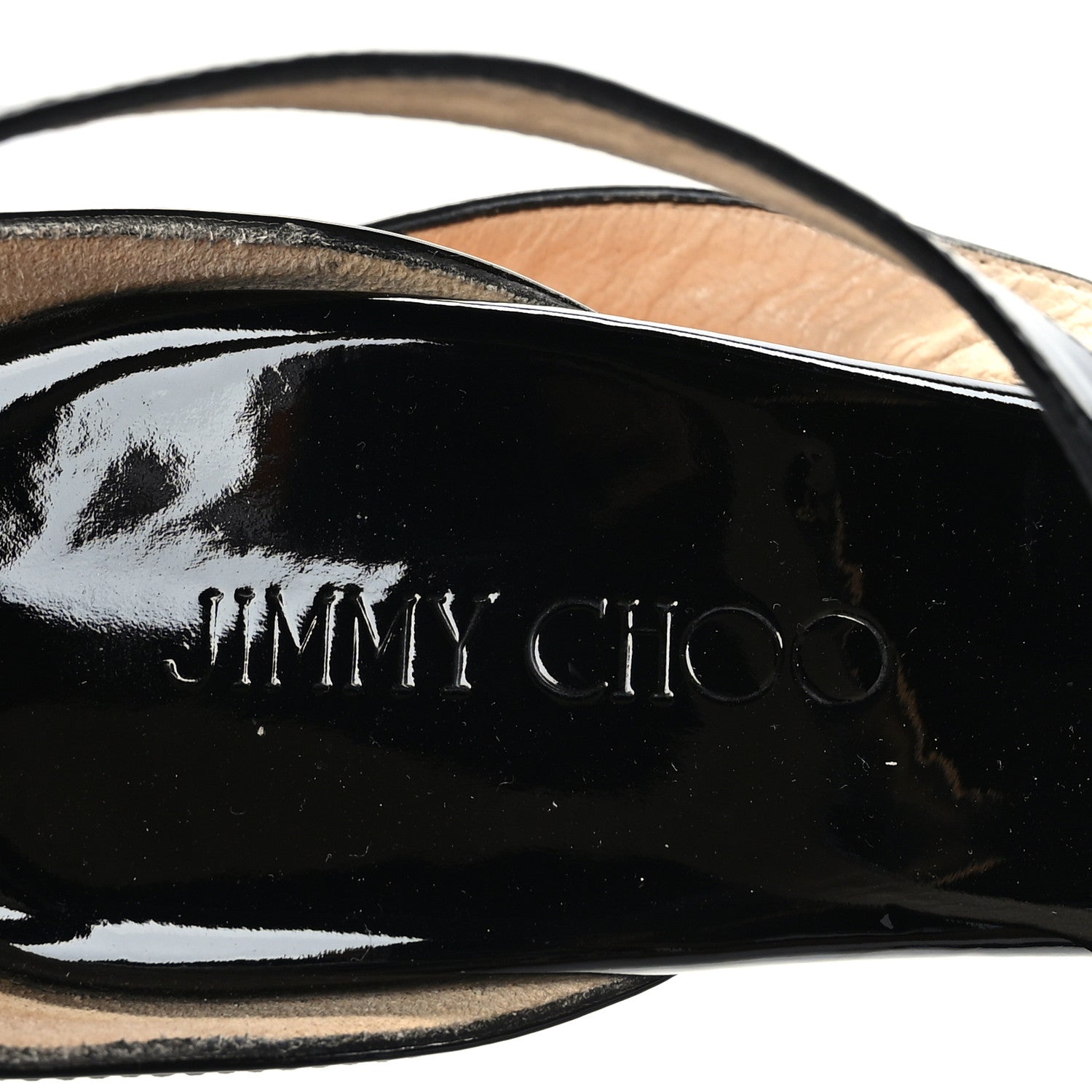 Jimmy Choo Patent Cork Portia 120 Wedge Sandals 39.5 Black 6 of 7