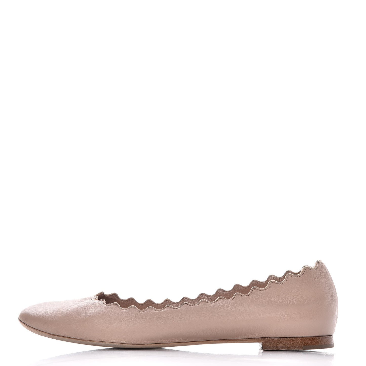 Calfskin Lauren Ballet Flats 38 Pink Tea