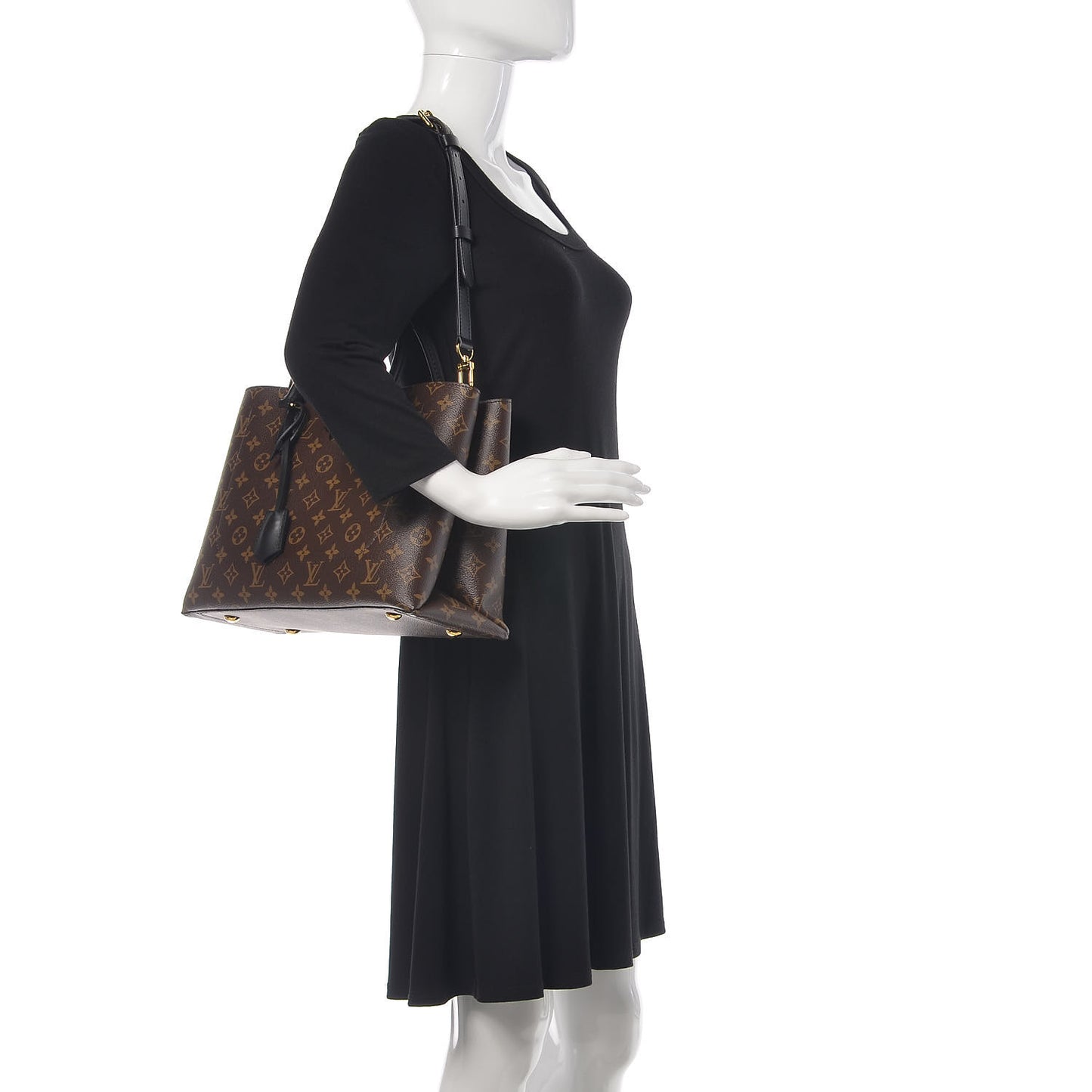 Monogram Flower Tote Black