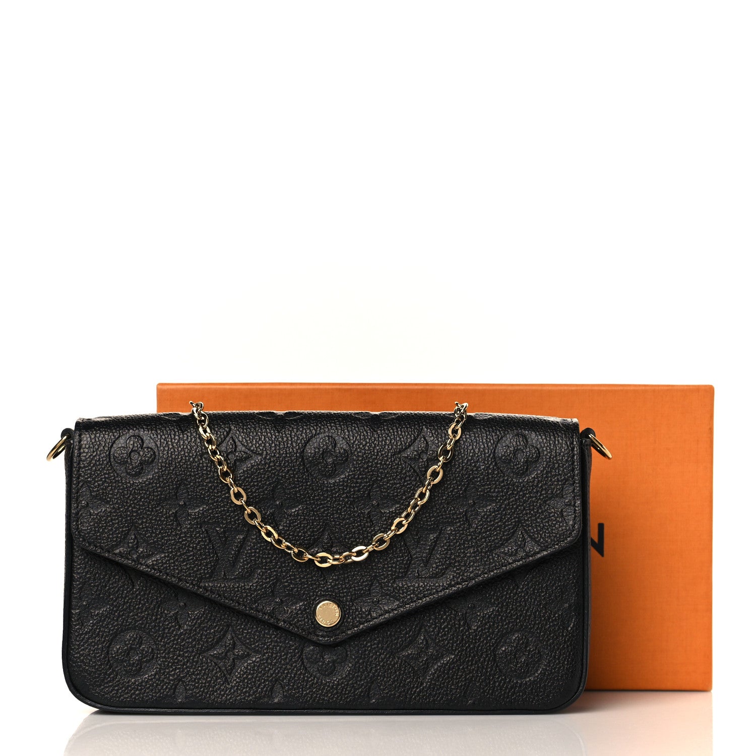 Louis Vuitton Empreinte Pochette Felicie Chain Wallet Black 10 of 10