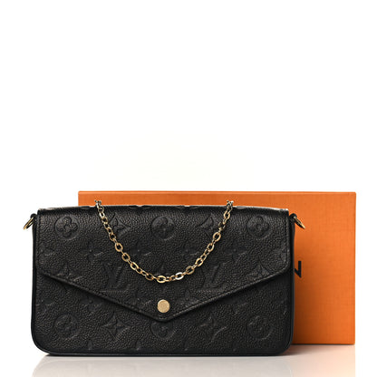 Louis Vuitton Empreinte Pochette Felicie Chain Wallet Black 10 of 10