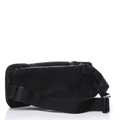 Prada Tessuto Nylon Saffiano Marsupio Triple Pocket Belt Bag Black 3 of 9