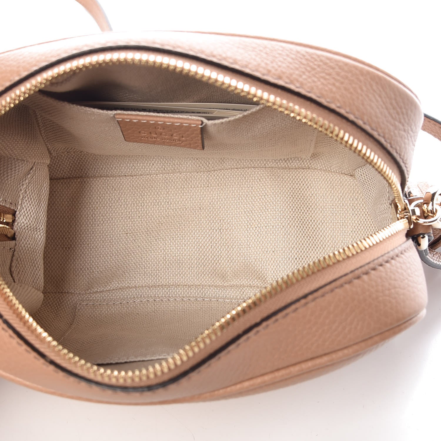 Gucci Pebbled Calfskin Small Soho Disco Bag Camelia 5 of 9