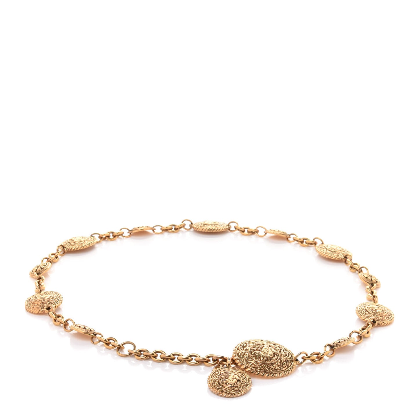 CC Medallion Chain Belt Gold