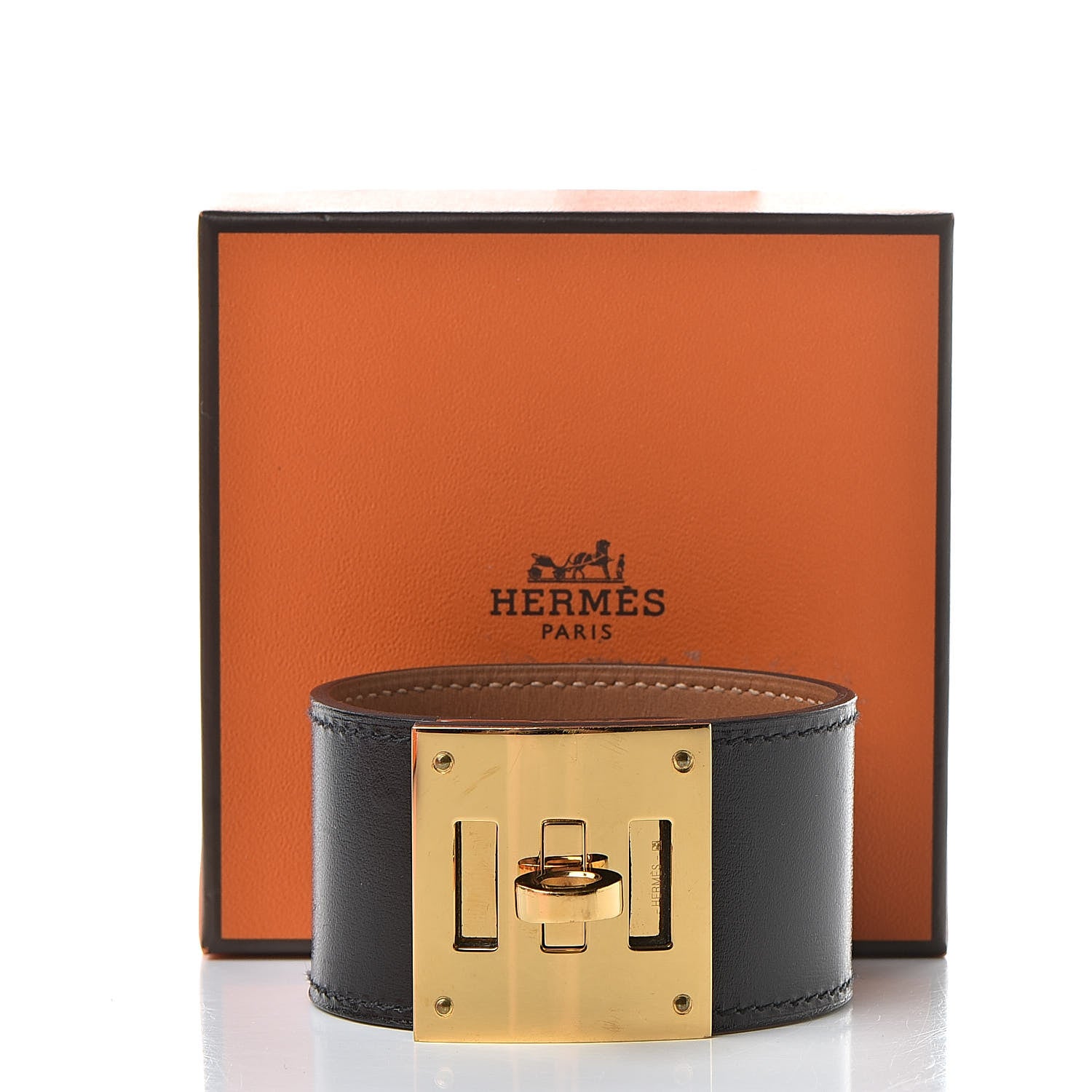 Hermes Box Kelly Dog Bracelet Black 6 of 6