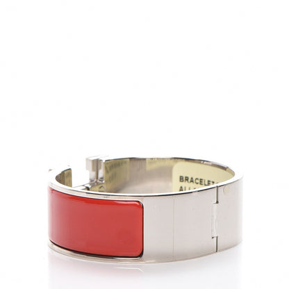 Hermes Enamel Wide Clic Clac H Bracelet PM Rouge Vif 3 of 6