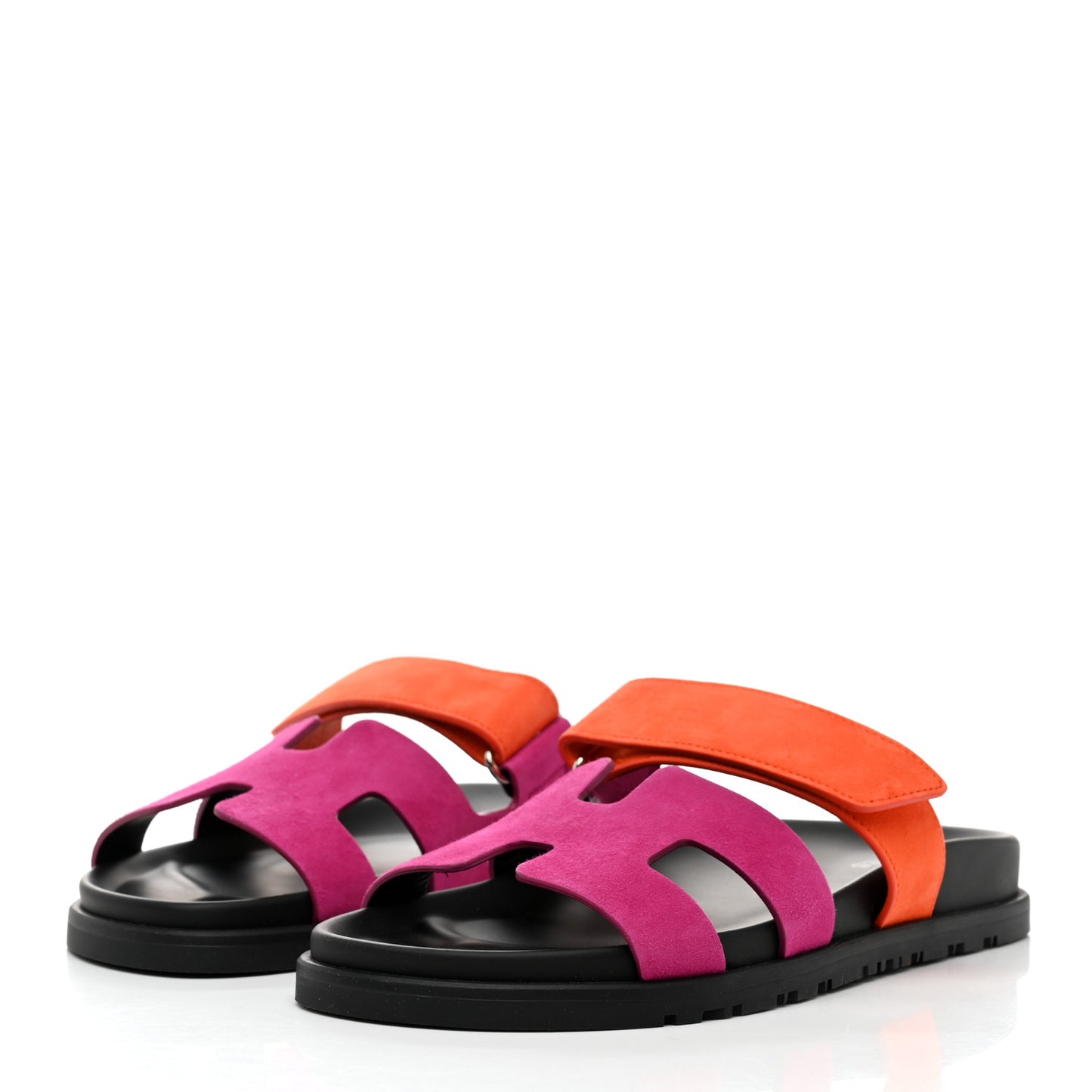 Suede Goatskin Womens Chypre Sandals 37.5 Rose Chapas Orange Synthetique