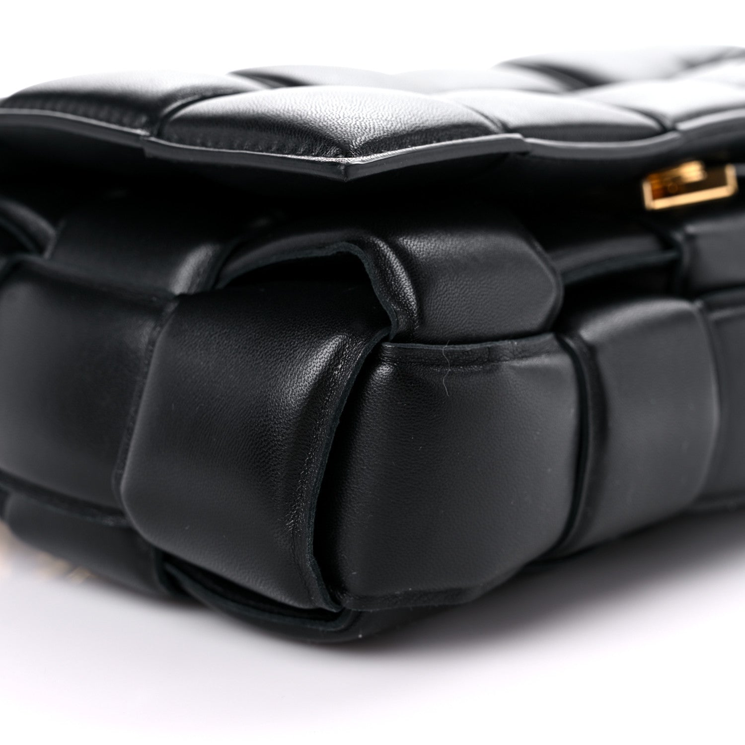 Bottega Veneta Lambskin Maxi Intreccio Padded Chain Cassette Crossbody Bag Black 7 of 8