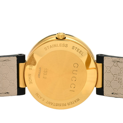Gucci Stainless Steel Calfskin 42mm Interlocking G Quartz Watch Black 4 of 5