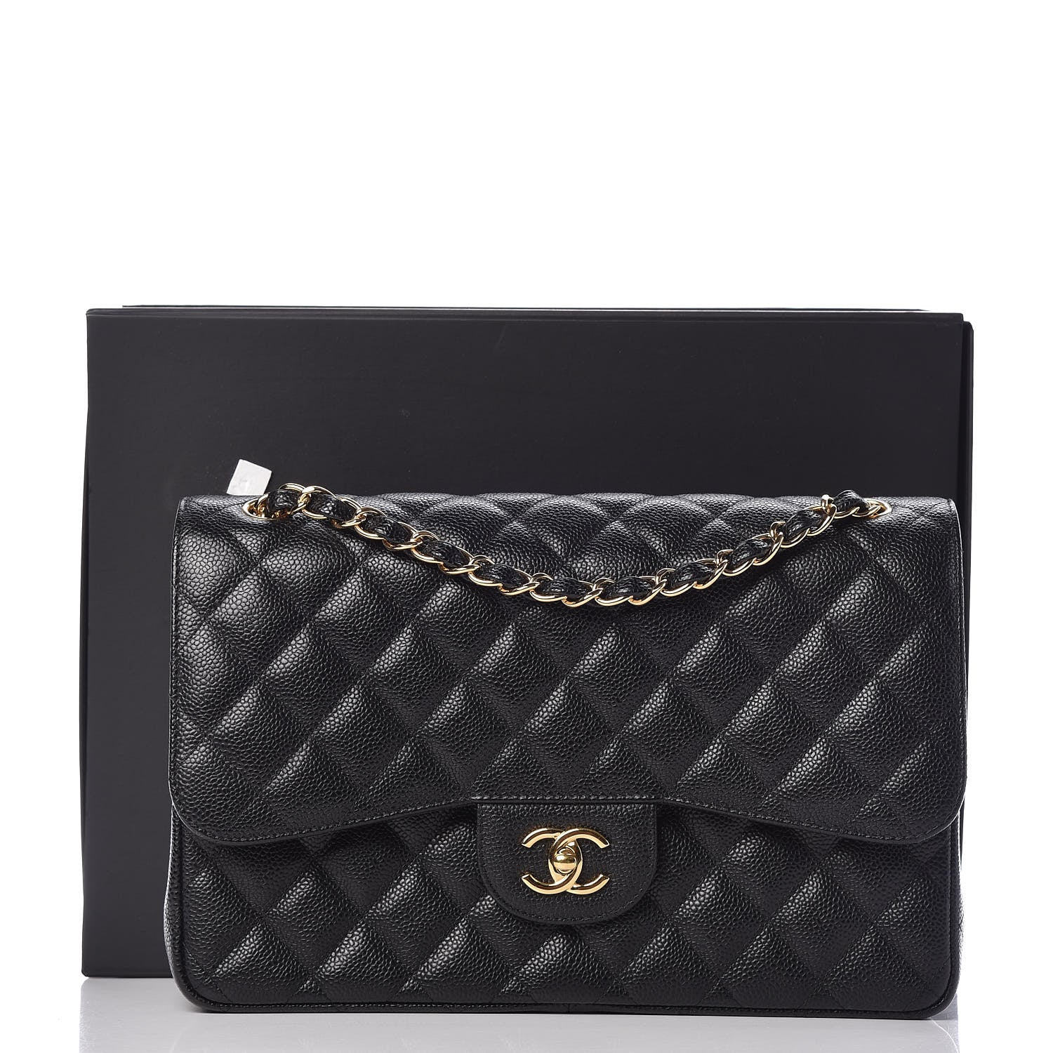 Chanel Caviar Quilted Jumbo Double Flap Black 12 of 12