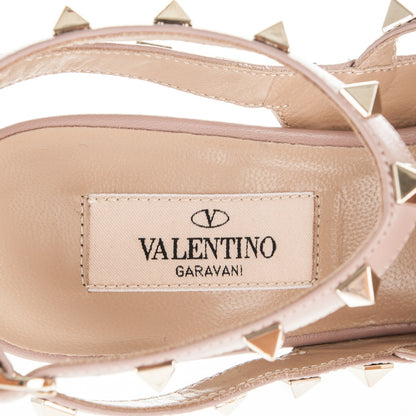 Valentino Garavani Patent Rockstud Ankle Strap Pumps 38.5 Poudre 7 of 8