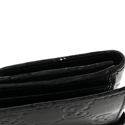 Gucci Guccissima Metal Bar French Flap Wallet Black 13 of 18