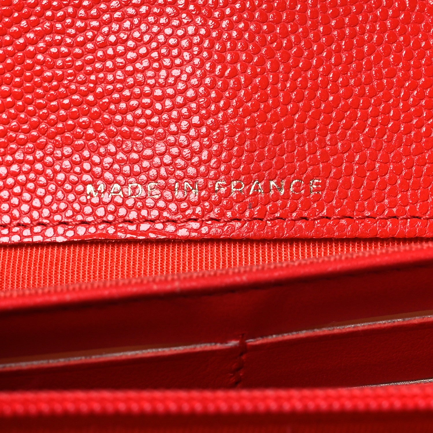 Chanel Caviar Quilted Large Gusset Flap Wallet Red 11 of 17