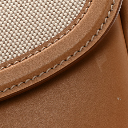 Saint Laurent Smooth Calfskin Cotton Canvas Small Kaia Satchel Natural Beige 10 of 12