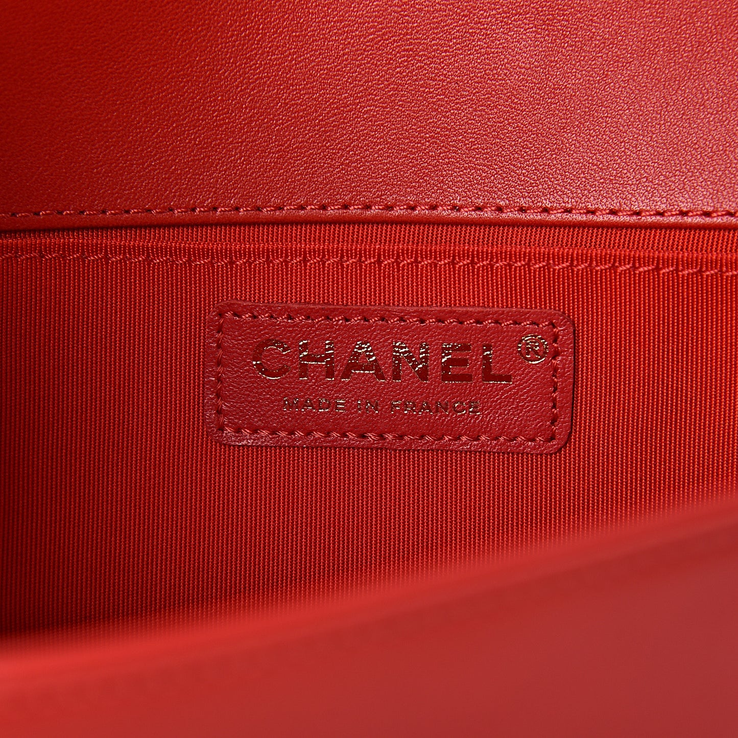 Lambskin Quilted Medium Boy Flap Red