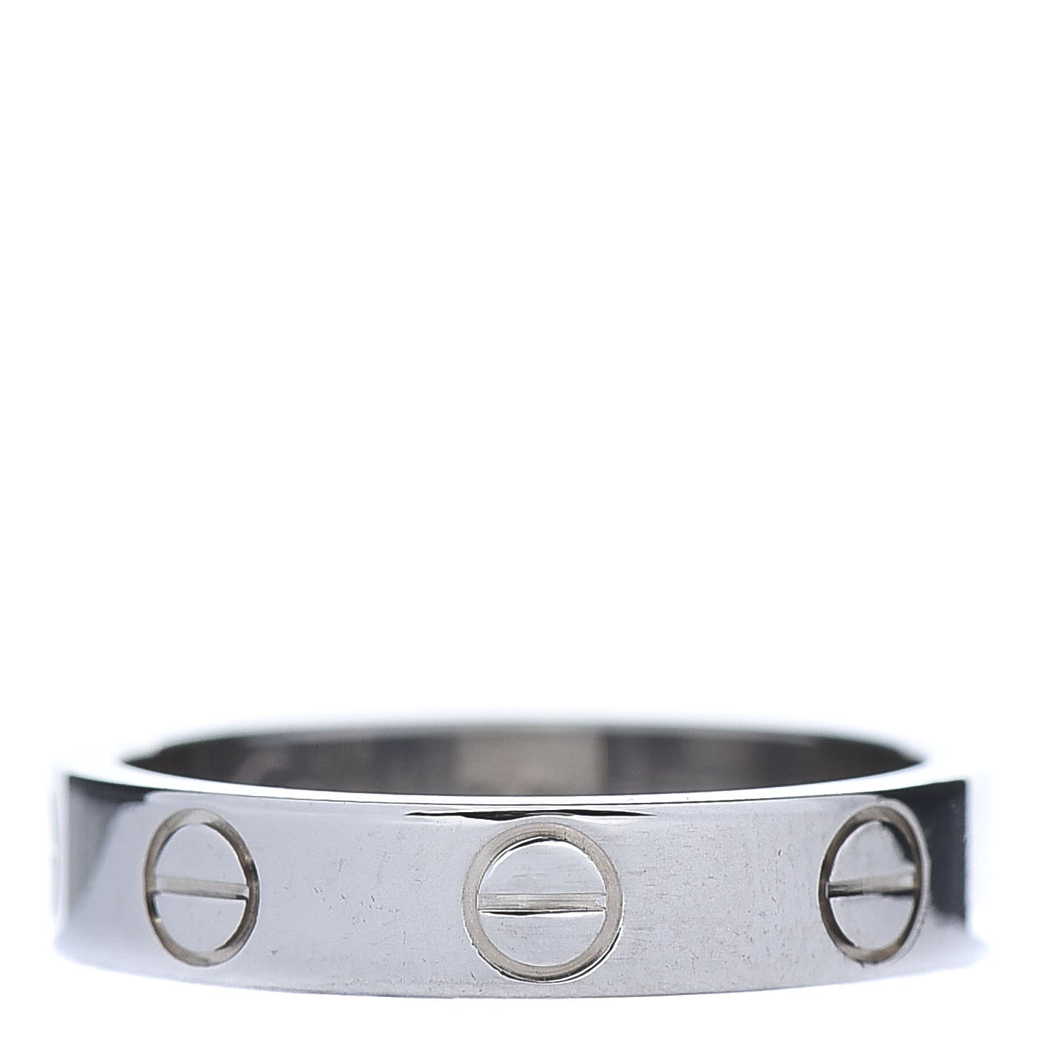 Cartier 18K White Gold 3.5mm LOVE Wedding Band Ring 47 4 1 of 5