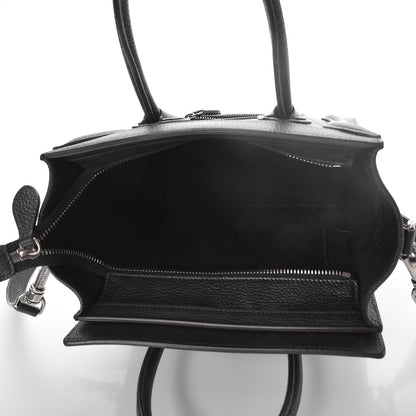 Celine Drummed Calfskin Nano Luggage Black 5 of 6