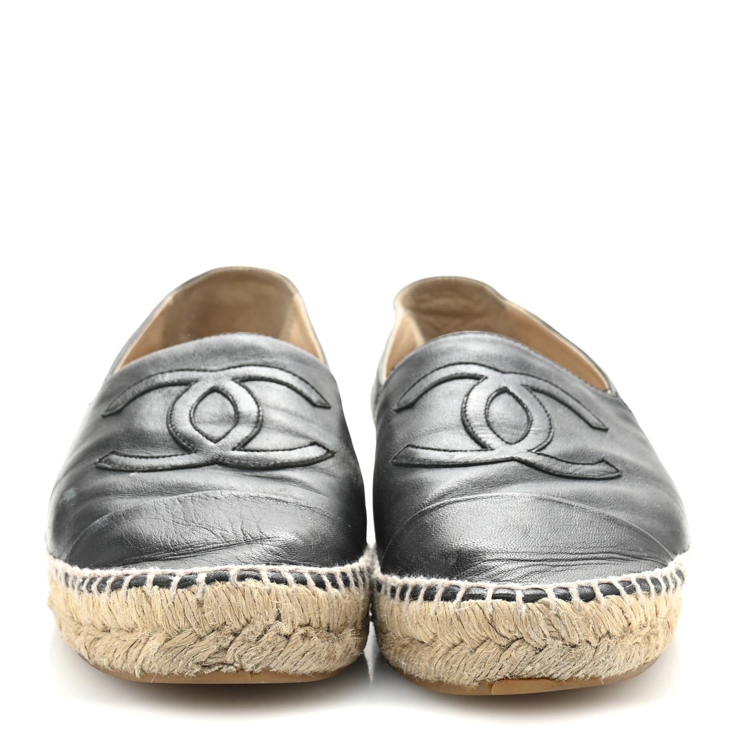 Lambskin CC Espadrilles 40 Black