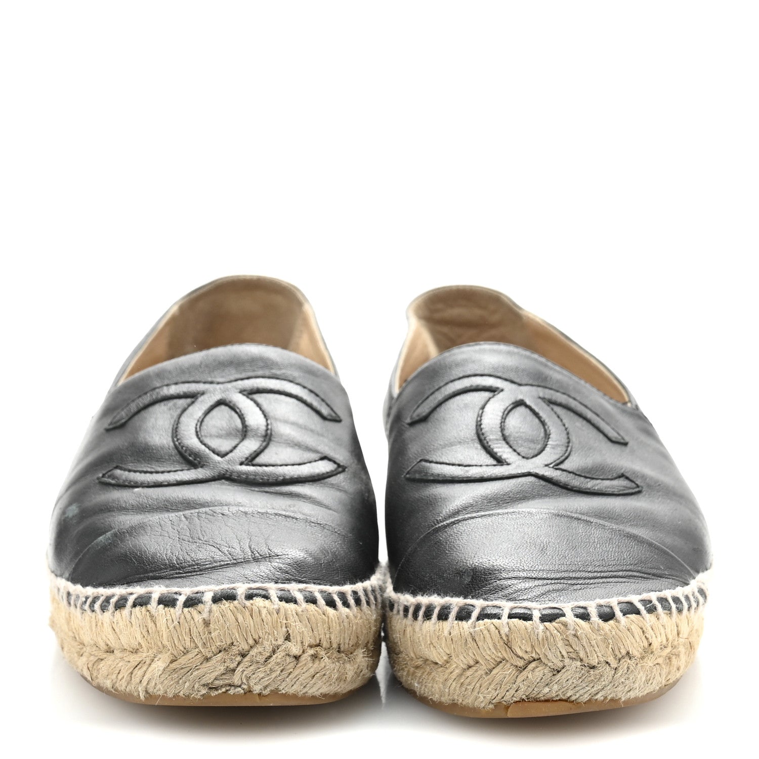 Chanel Lambskin CC Espadrilles 40 Black 3 of 11