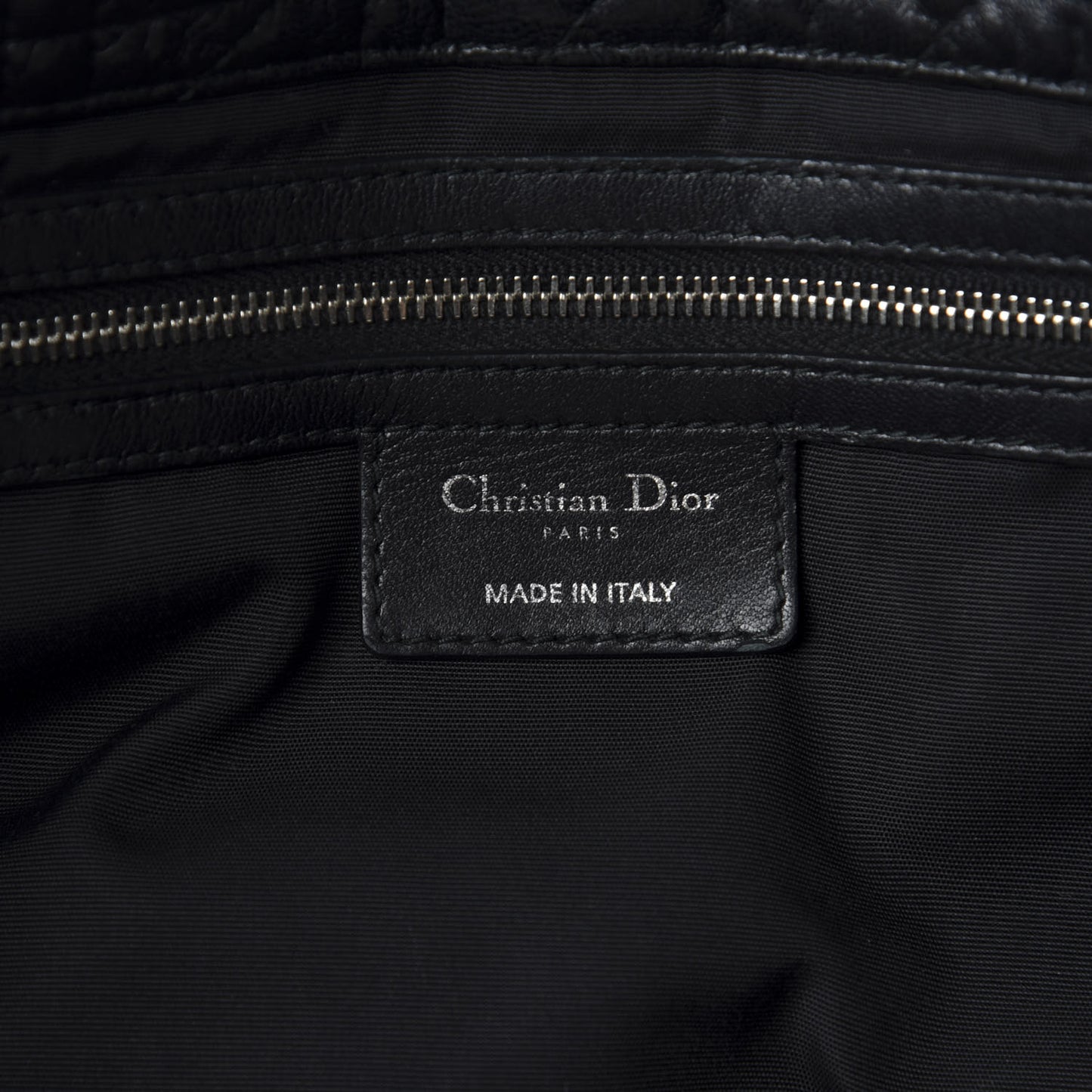 Lambskin Cannage Large Dior Soft Shopping Tote Black